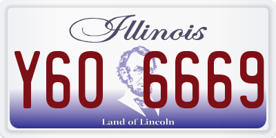 IL license plate Y606669