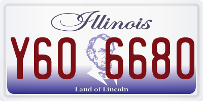 IL license plate Y606680
