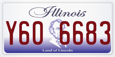 IL license plate Y606683