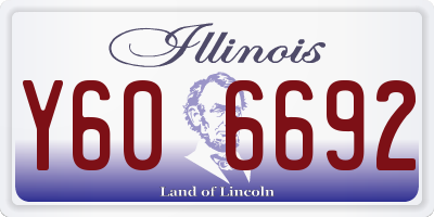 IL license plate Y606692