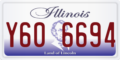 IL license plate Y606694