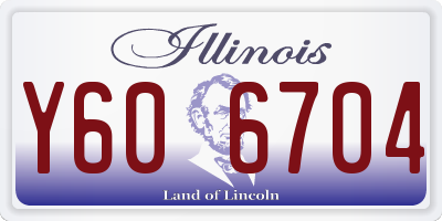 IL license plate Y606704