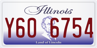 IL license plate Y606754