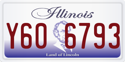 IL license plate Y606793