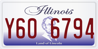 IL license plate Y606794
