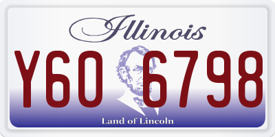 IL license plate Y606798