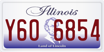 IL license plate Y606854