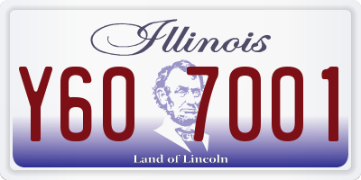 IL license plate Y607001