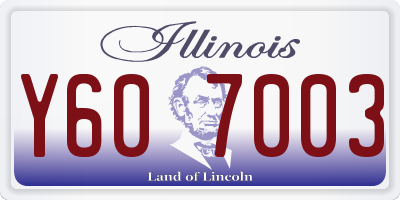 IL license plate Y607003