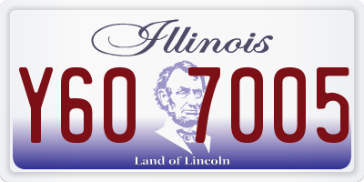 IL license plate Y607005