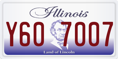 IL license plate Y607007