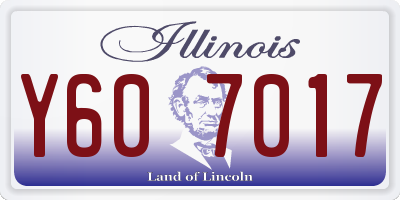 IL license plate Y607017