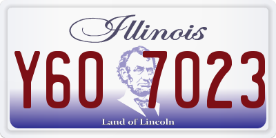 IL license plate Y607023