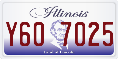 IL license plate Y607025