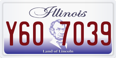 IL license plate Y607039