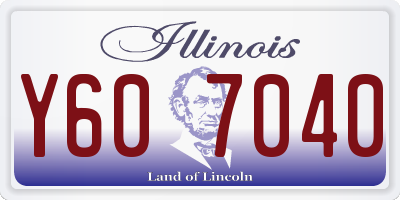 IL license plate Y607040