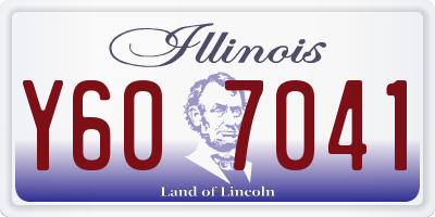 IL license plate Y607041