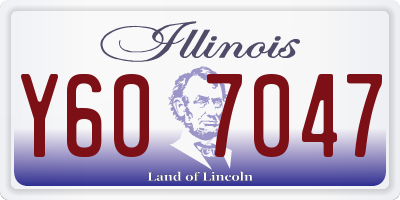 IL license plate Y607047