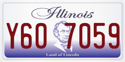 IL license plate Y607059