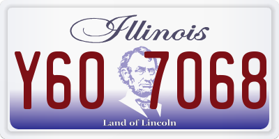IL license plate Y607068
