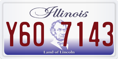 IL license plate Y607143