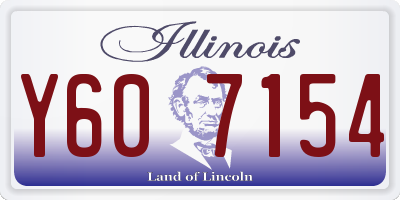 IL license plate Y607154