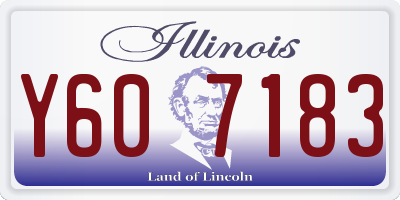 IL license plate Y607183