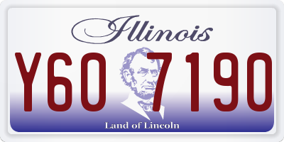 IL license plate Y607190