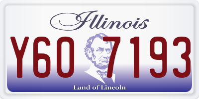 IL license plate Y607193