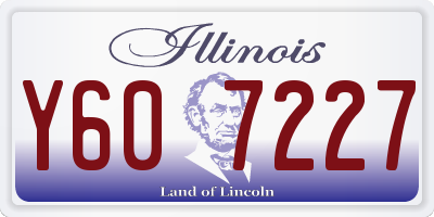 IL license plate Y607227