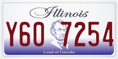 IL license plate Y607254