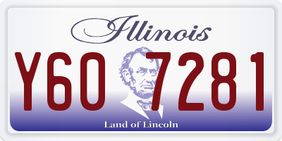 IL license plate Y607281