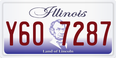 IL license plate Y607287