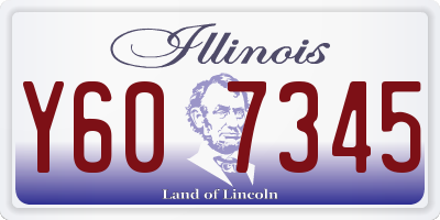 IL license plate Y607345