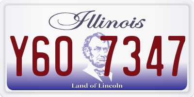 IL license plate Y607347
