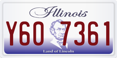 IL license plate Y607361