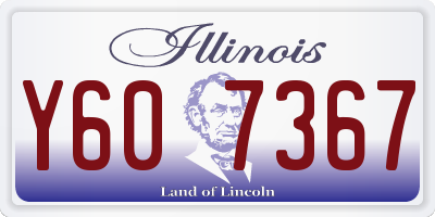 IL license plate Y607367