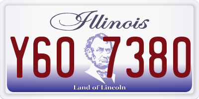 IL license plate Y607380