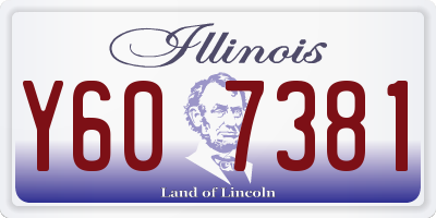 IL license plate Y607381