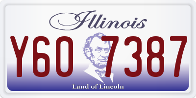 IL license plate Y607387