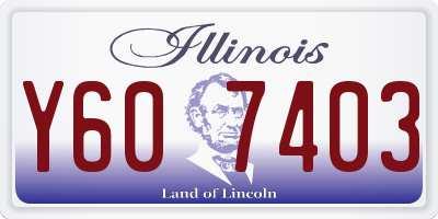 IL license plate Y607403