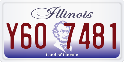 IL license plate Y607481