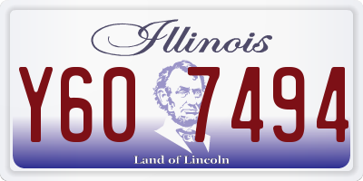 IL license plate Y607494