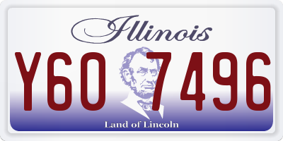 IL license plate Y607496