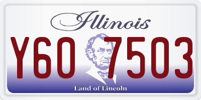 IL license plate Y607503