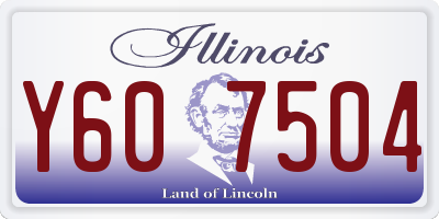 IL license plate Y607504