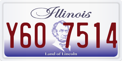 IL license plate Y607514