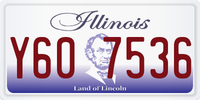 IL license plate Y607536