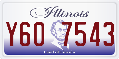 IL license plate Y607543