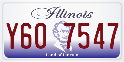 IL license plate Y607547